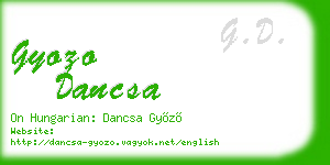 gyozo dancsa business card